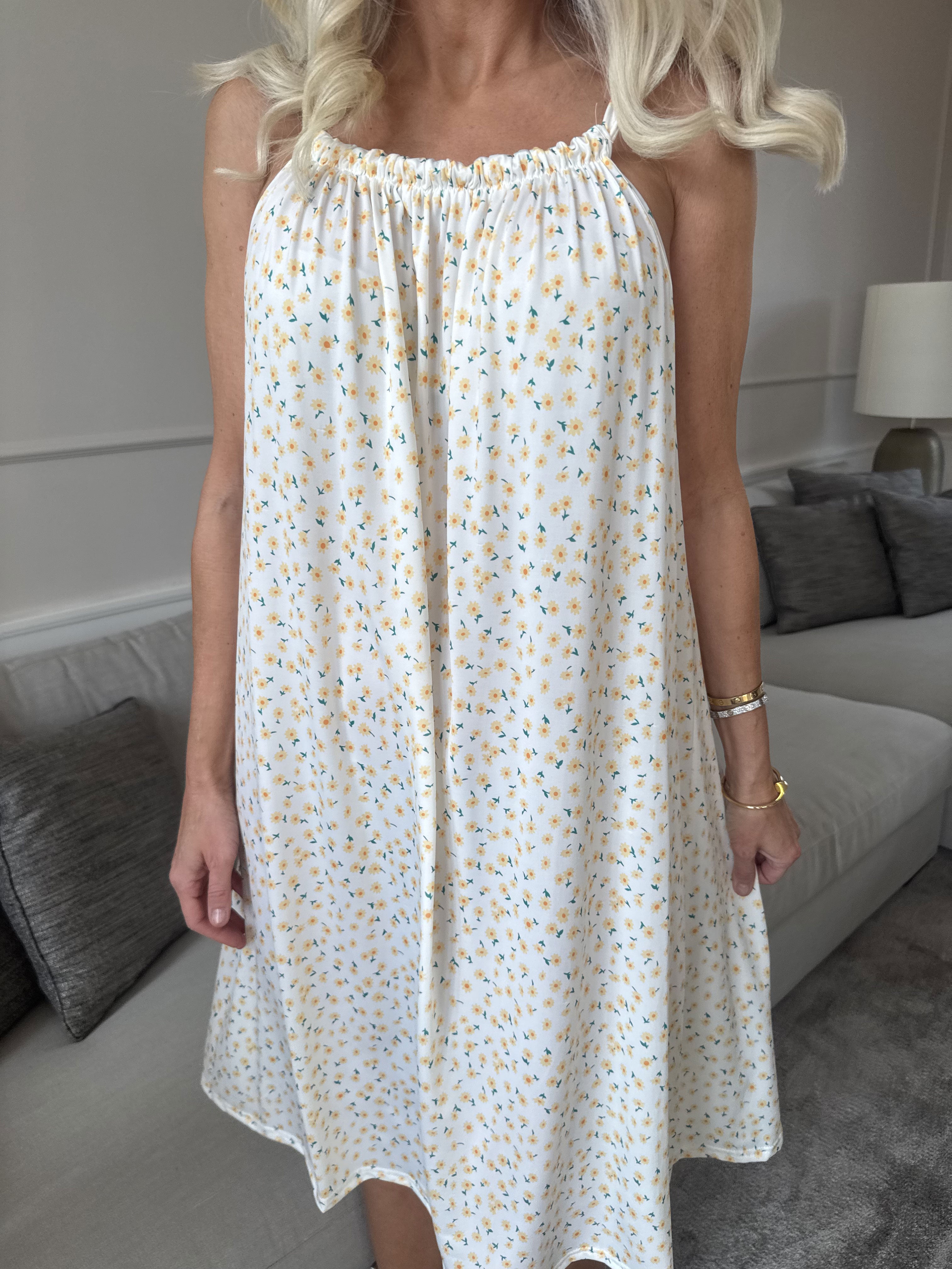 SunLove Small Flower - Elastisk stropkjole med blomsterprint